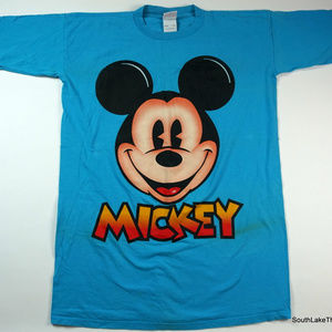 VTG Mickey Mouse Spellout Sleepy Heads Night Shirt